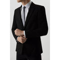 Black - Pack Shot - Burton Mens Essential Single-Breasted Skinny Suit Jacket