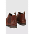 Chocolate - Back - Debenhams Mens Elliot Leather Chelsea Boots