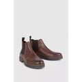 Brown - Lifestyle - Mantaray Mens Harvey Leather Chelsea Boots