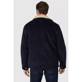 Navy - Back - Mantaray Mens Cord Borg Lined Jacket