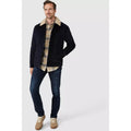 Navy - Pack Shot - Mantaray Mens Cord Borg Lined Jacket