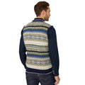 Khaki - Side - Mantaray Mens Fair Isle Sleeveless Jumper