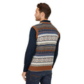 Chestnut - Side - Mantaray Mens Fair Isle Sleeveless Jumper