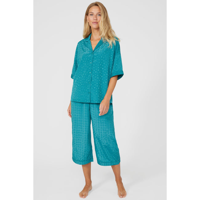 Debenhams Womens Ladies Star Jacquard Cropped Pyjama Set Discounts on great Brands