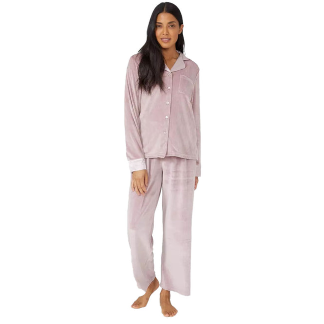 Debenhams Womens Ladies Ribbed Velour Long Pyjama Set Discounts on great Brands