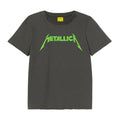 Charcoal - Front - Amplified Childrens-Kids Neon Metallica T-Shirt