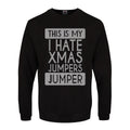 Black-White - Front - Grindstore Unisex Adult This Is My I Hate Xmas Jumpers Christmas Jumper