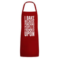 Red - Front - Grindstore Unisex Adult I Bake Because Punching People Is Frowned Upon Full Apron