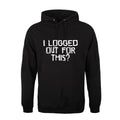 Black - Front - Grindstore Mens I Logged Out For This Hoodie