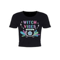 Black - Front - Grindstore Womens-Ladies Witch Vibes Crop Top