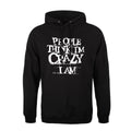 Black-White - Front - Grindstore Mens People Think Im Crazy Hoodie