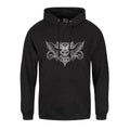 Black - Front - Grindstore Mens Winged Skull Hoodie