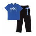 Blue-Black - Front - Batman Childrens-Kids Camo Drip Pyjama Set