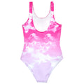 Pink-White - Back - Hype Girls Cloud Fade One Piece Swimsuit