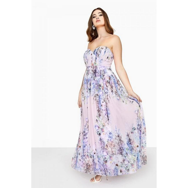 Little mistress floral applique maxi outlet dress