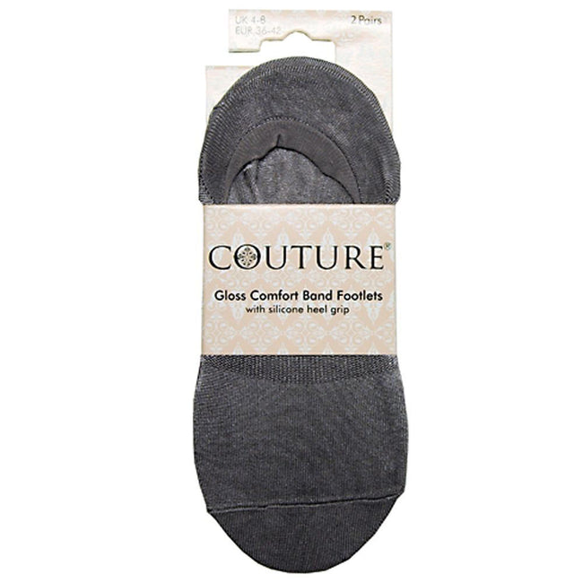 Couture Womens/Ladies Gloss Liner Socks (Pack of 2)
