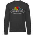 Black - Front - Fruit of the Loom Womens-Ladies Large Logo Vintage Sweatshirt