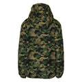 Green - Back - Minecraft Girls AOP Creeper Camo Puffer Jacket