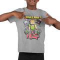 Grey-Yellow-Red - Back - Minecraft Childrens-Kids Alex T-Shirt