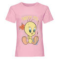 Pale Pink - Front - Looney Tunes Girls Tweety Pie T-Shirt