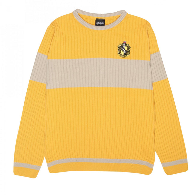 Harry Potter Mens Hufflepuff Quidditch Knitted Jumper Discounts on great Brands