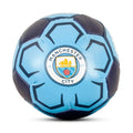 Sky Blue-Navy - Front - Manchester City FC Soft Mini Football