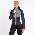 Duck Green-Black - Pack Shot - Dare 2B Womens-Ladies Surmount II Wool Padded Jacket