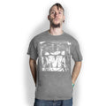 Grey - Front - Run DMC Unisex Adult Foil Logo T-Shirt