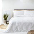 White-Grey - Back - The Linen Yard Strand Duvet Cover Set