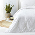 White-Grey - Lifestyle - The Linen Yard Strand Duvet Cover Set