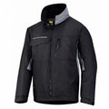 Black- Grey - Front - Snickers Mens Premium Craftsmans Winter Workwear Jacket