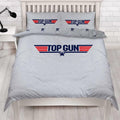 Grey - Side - Top Gun Panel Duvet Cover Set