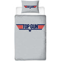 Grey - Front - Top Gun Panel Duvet Cover Set