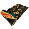 Black-Grey-Yellow - Back - Harry Potter Fleece Hogwarts Crest Blanket