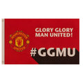 Red-Black - Back - Manchester United FC Glory Glory Man United Slogan Flag