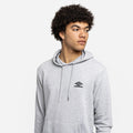 Grey Marl-Black - Back - Umbro Mens Diamond Overhead Hoodie